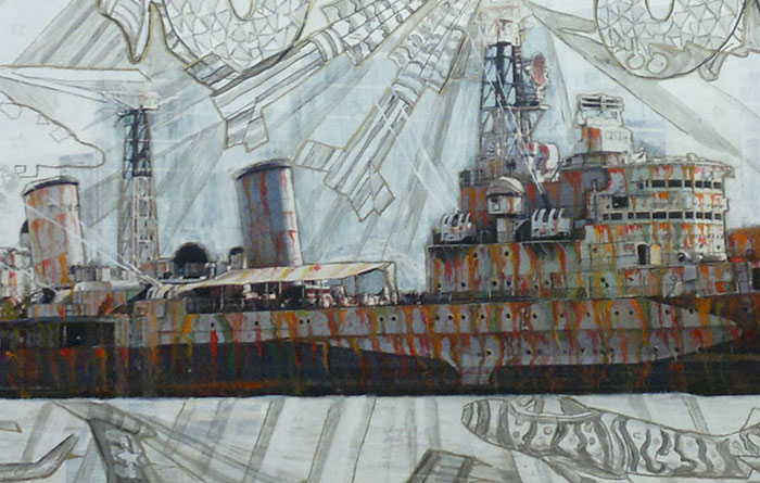 detail of HMS Belfast