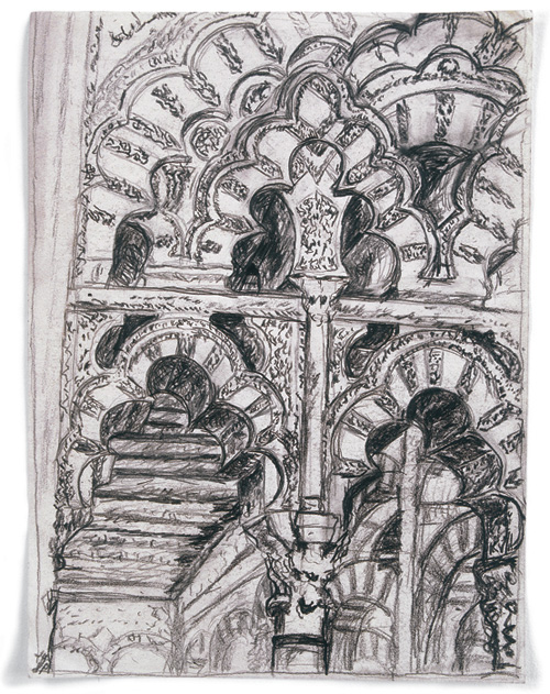 drawing of La Mezquita, Cordoba